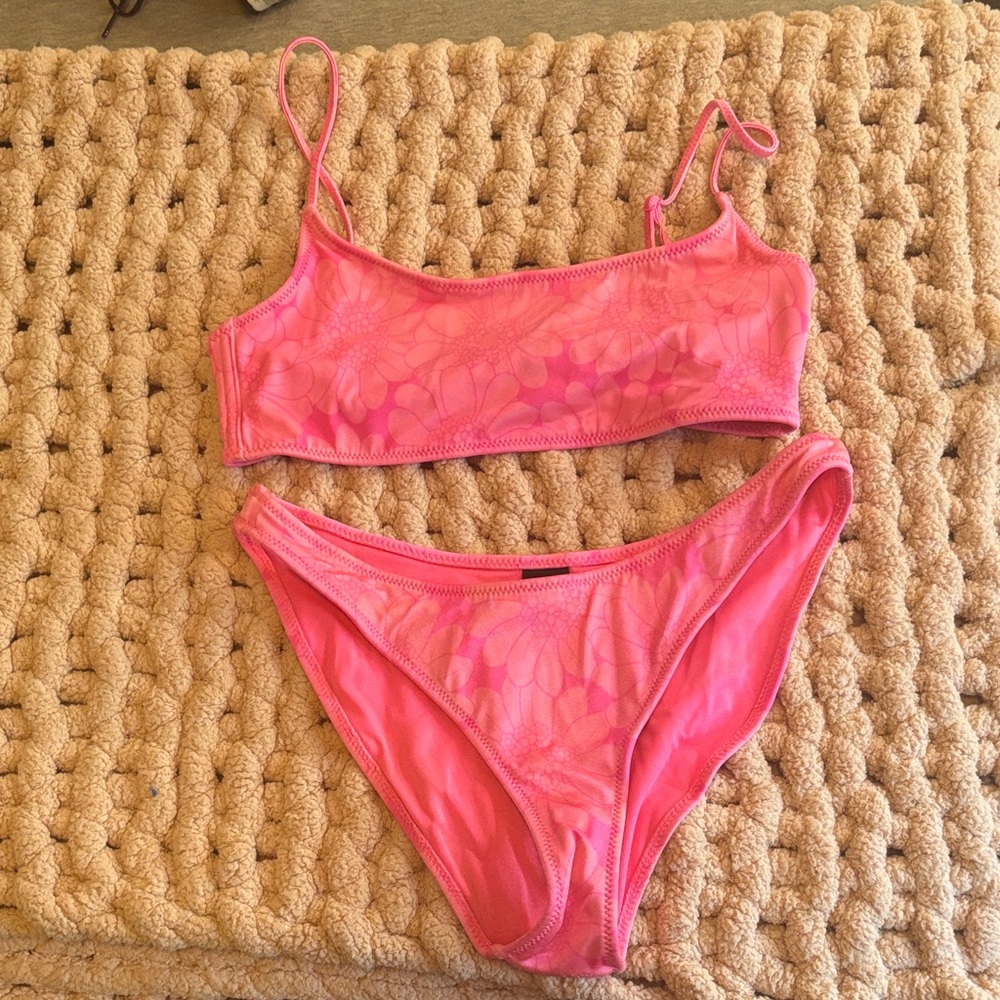 Triangl Swimwear Bright Pink Floral Print Bikini